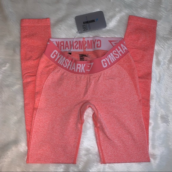 NWT {GYMSHARK} Flex Seamless Leggings, Peach Coral - Picture 10 of 15
